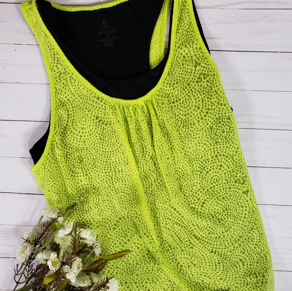 Prana Tops - Prana Neon Yellow Workout Tank Medium